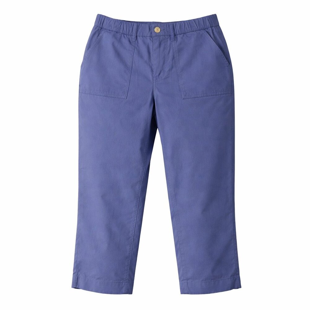 Denim & Co. Pull-On Stretch Capri Pants Navy Blue XSP Petite Cotton Blend